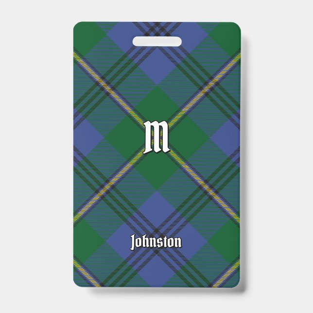 Clan Johnston Tartan Badge (Front)