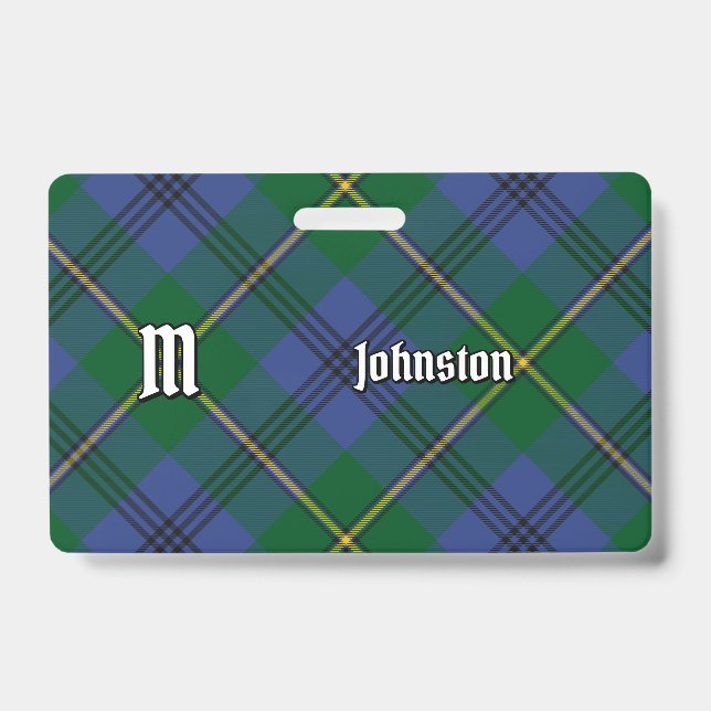 Clan Johnston Tartan Badge (Front)