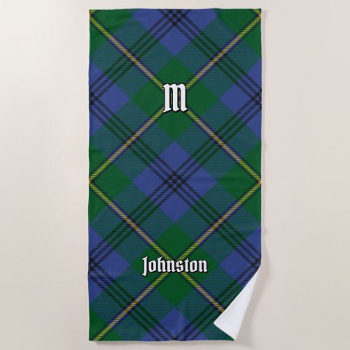 Clan Johnston Tartan Beach Towel