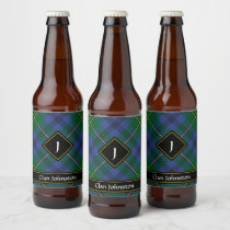 Clan Johnston Tartan Beer Bottle Label
