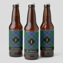 Clan Johnston Tartan Beer Bottle Label