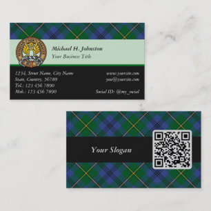 Clan Johnston Tartan Business Card