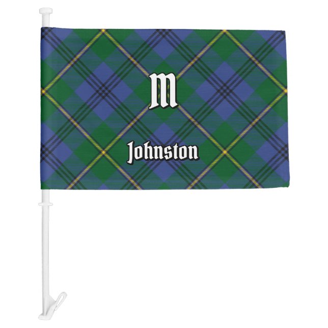 Clan Johnston Tartan Car Flag (Front)