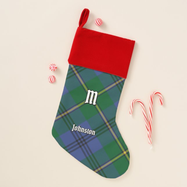 Clan Johnston Tartan Christmas Stocking (Front)