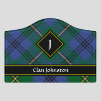 Clan Johnston Tartan Door Sign