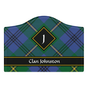 Clan Johnston Tartan Door Sign
