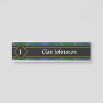 Clan Johnston Tartan Door Sign