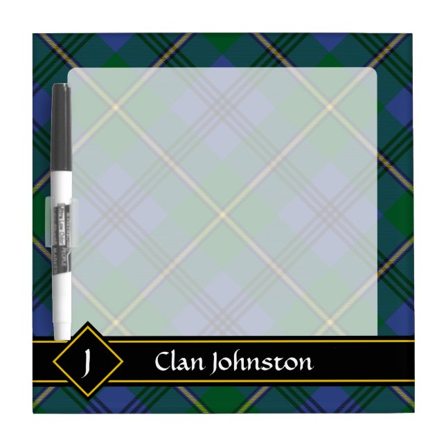Clan Johnston Tartan Dry Erase Board (Front)