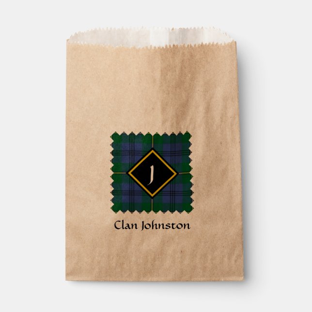 Clan Johnston Tartan Favor Bag (Front)