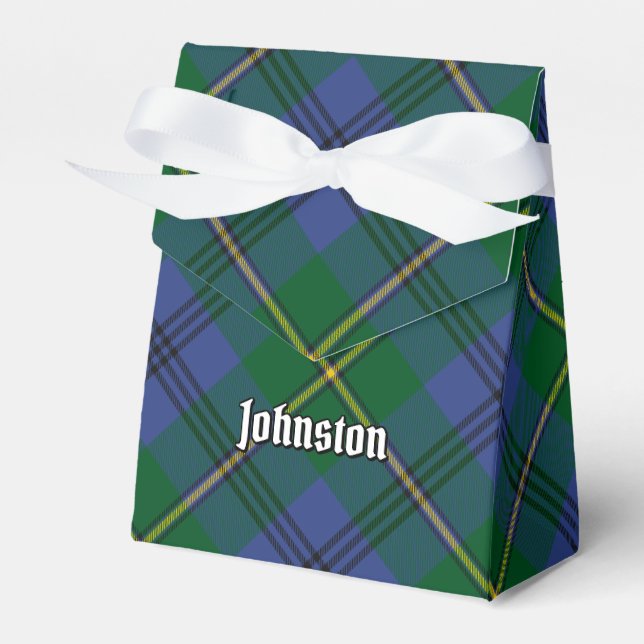 Clan Johnston Tartan Favor Box (Front Side)