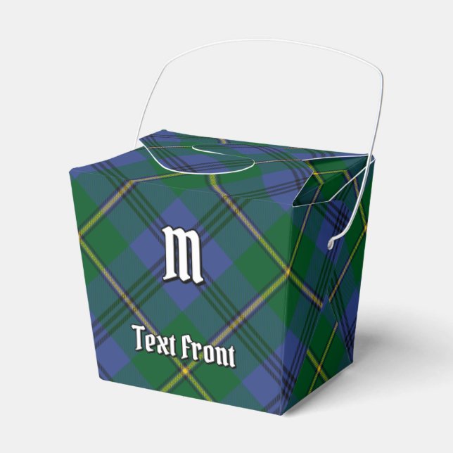 Clan Johnston Tartan Favor Box (Front Side)