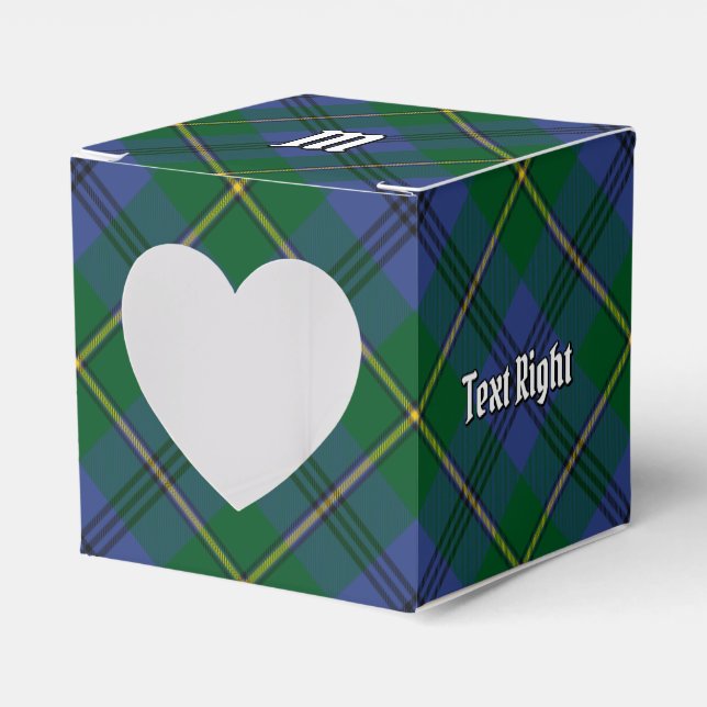 Clan Johnston Tartan Favor Box (Front Side)