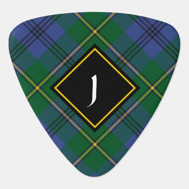 Clan Johnston Tartan Guitar Pick (Front)