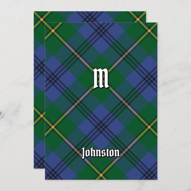 Clan Johnston Tartan Invitation (Front/Back)