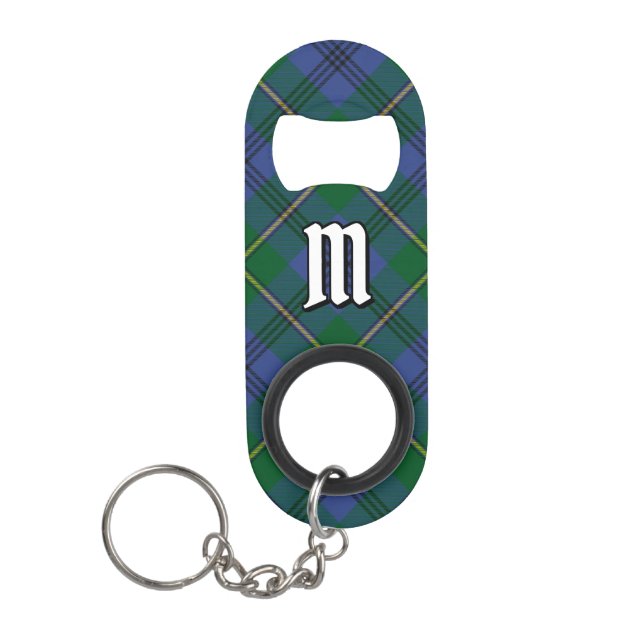 Clan Johnston Tartan Keychain Bottle Opener (Front)
