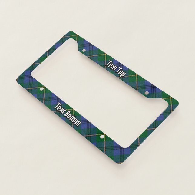 Clan Johnston Tartan License Plate Frame (3/4)