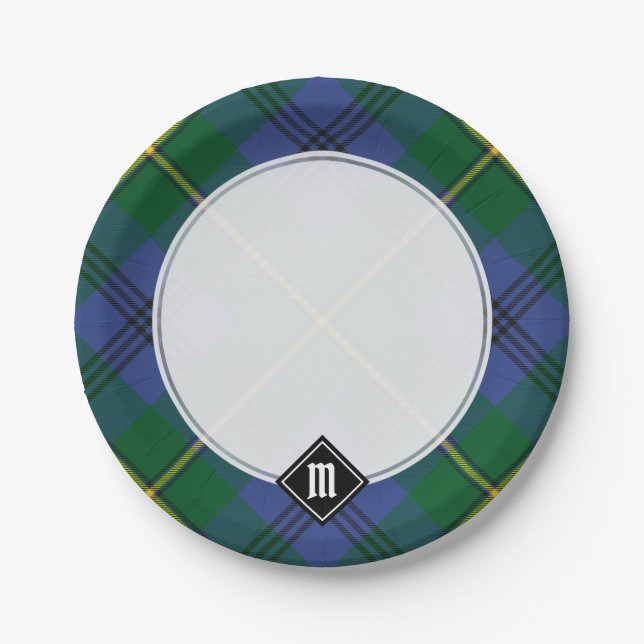 Clan Johnston Tartan Paper Plates (Front)