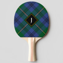Clan Johnston Tartan Ping Pong Paddle