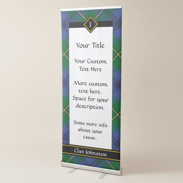 Clan Johnston Tartan Retractable Banner (3/4)