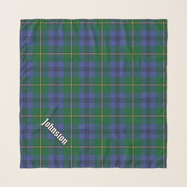 Clan Johnston Tartan Scarf (Front (Horizontal))