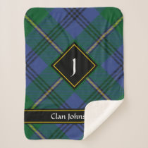 Clan Johnston Tartan Sherpa Blanket