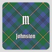 Clan Johnston Tartan Square Sticker