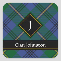Clan Johnston Tartan Square Sticker