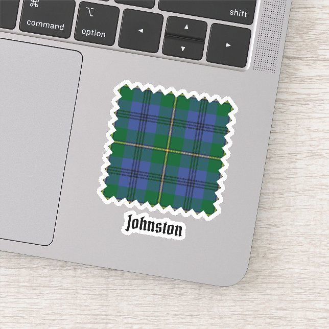 Clan Johnston Tartan Sticker (Detail)
