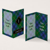 Clan Johnston Tartan Vertical Folded Business Card