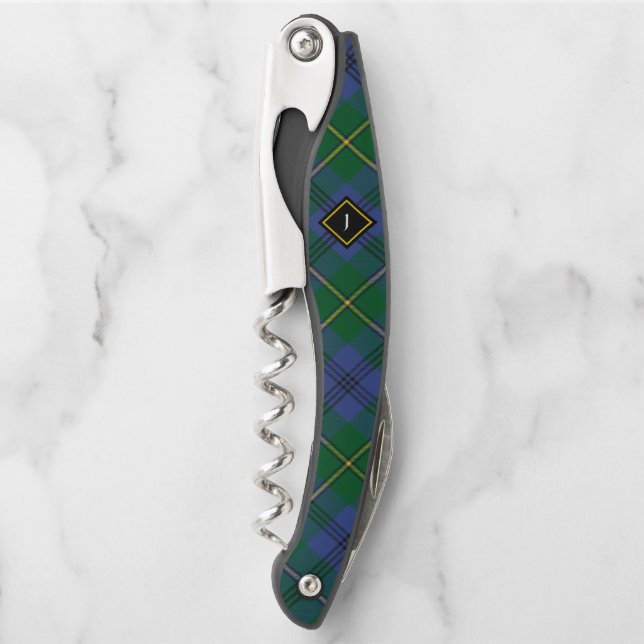 Clan Johnston Tartan Waiter's Corkscrew (Front)