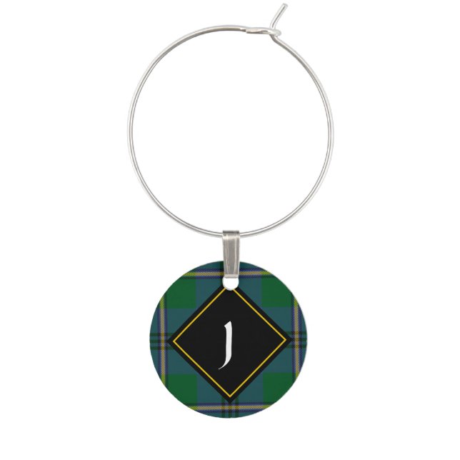 Clan Johnston Tartan Wine Charm (Front)