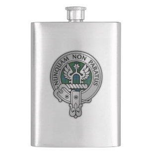 Clan Johnstone Crest & Tartan Flask