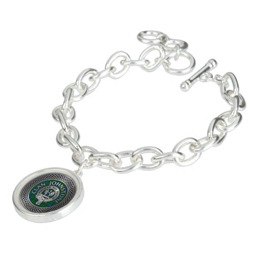 Clan Johnstone Crest  Tartan Knot Bracelet