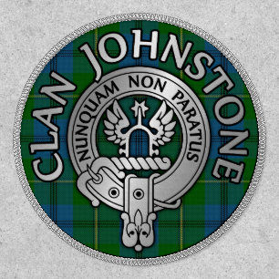 Clan Johnstone Crest & Tartan Shield Patch