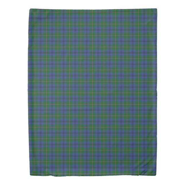 Clan Johnstone Johnston Scottish Accents Tartan Duvet Cover (Front)