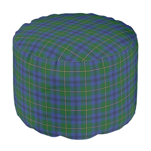 Clan Johnstone Johnston Scottish Style Tartan Pouf (Angled Front)