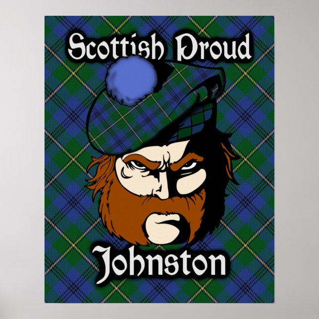 Clan Johnstone Johnston Scottish Tartan Poster (Front)