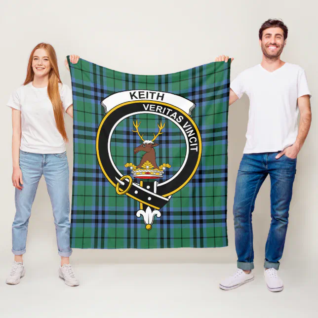 Keith Ancient Tartan Gold Courage Symbol Blanket