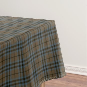 Clan Keith Brown And Gray Weathered Tartan Tablecloth by plaidwerx at Zazzle