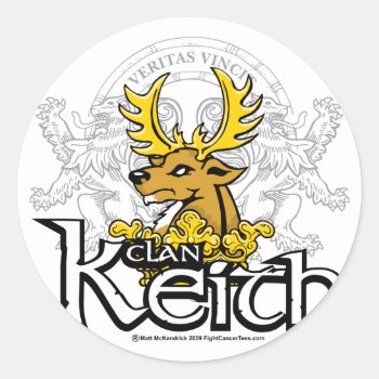 Clan Keith Classic Round Sticker by fightcancertees at Zazzle