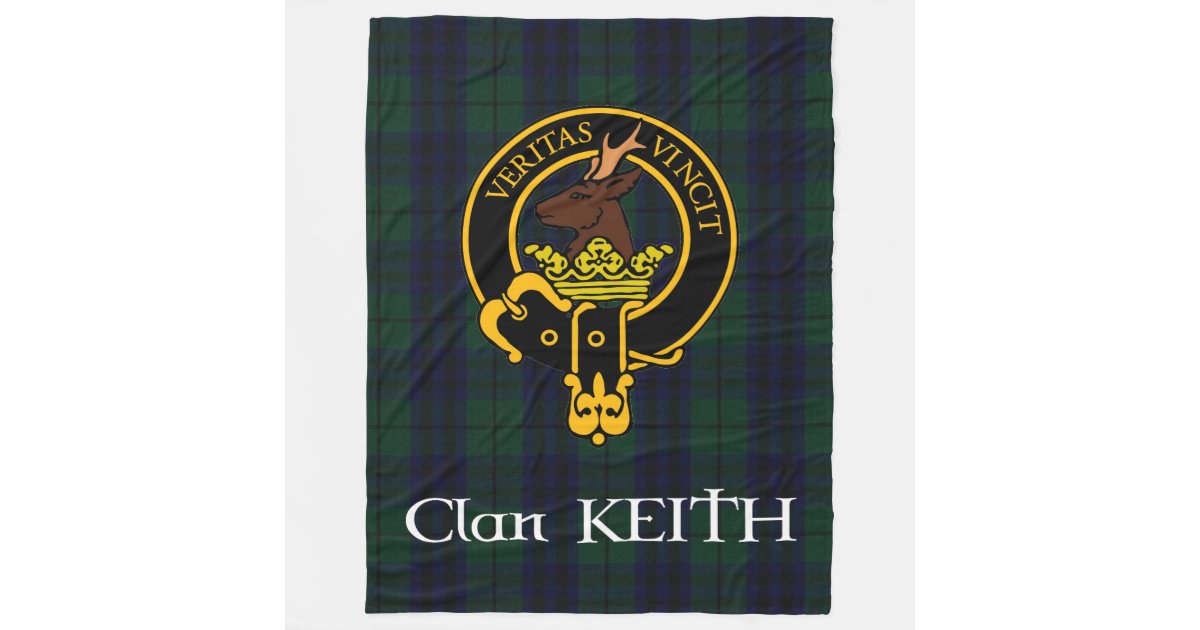 Clan Keith Crest Modern Fleece Blanket | Zazzle