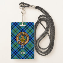 Clan Keith Crest over Tartan Badge