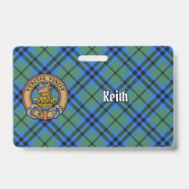 Clan Keith Crest over Tartan Badge