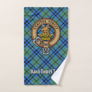 Clan Keith Crest over Tartan Bath Towel Set