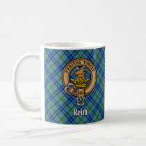 Clan Keith Crest over Tartan Coffee Mug