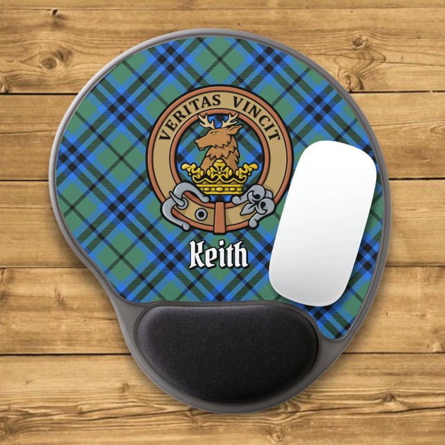 Clan Keith Crest over Tartan Gel Mouse Pad (Creator Uploaded)