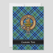 Clan Keith Crest over Tartan Invitation