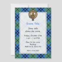 Clan Keith Crest over Tartan Invitation