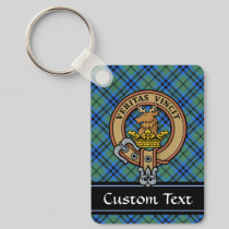 Clan Keith Crest over Tartan Keychain