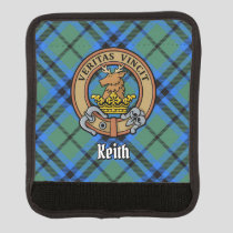 Clan Keith Crest over Tartan Luggage Handle Wrap